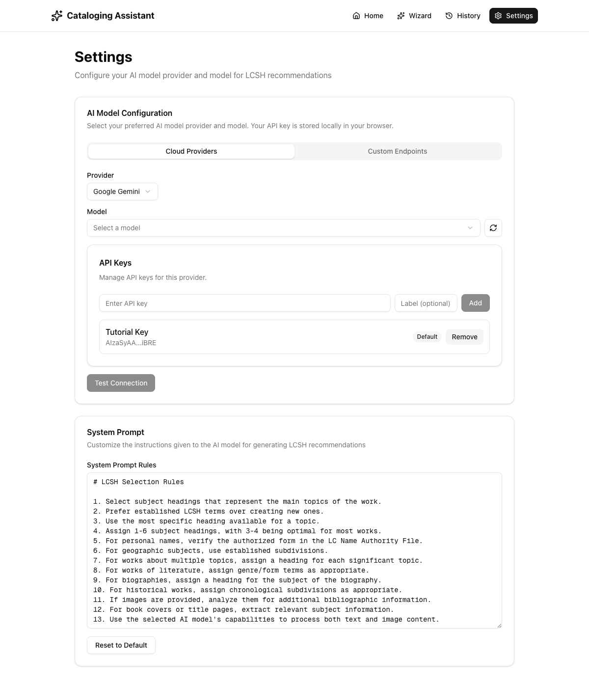 API key added